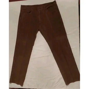 Levis Mens 505 Brown Corduroy Pants Jeans Size W38 L32 Straight Leg